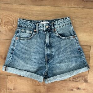 Zara High Waisted Denim Shorts